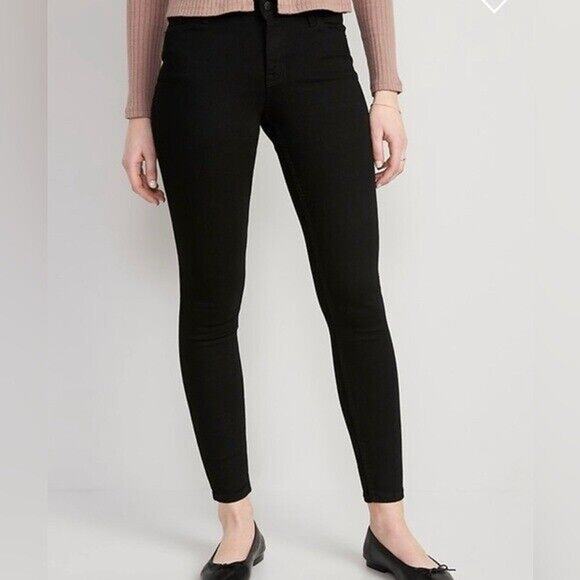 Old Navy Pants - Old Navy Sz 10 Rock Star Skinny High-Rise Soft Velvet Lined Pants Black NEW!!!!